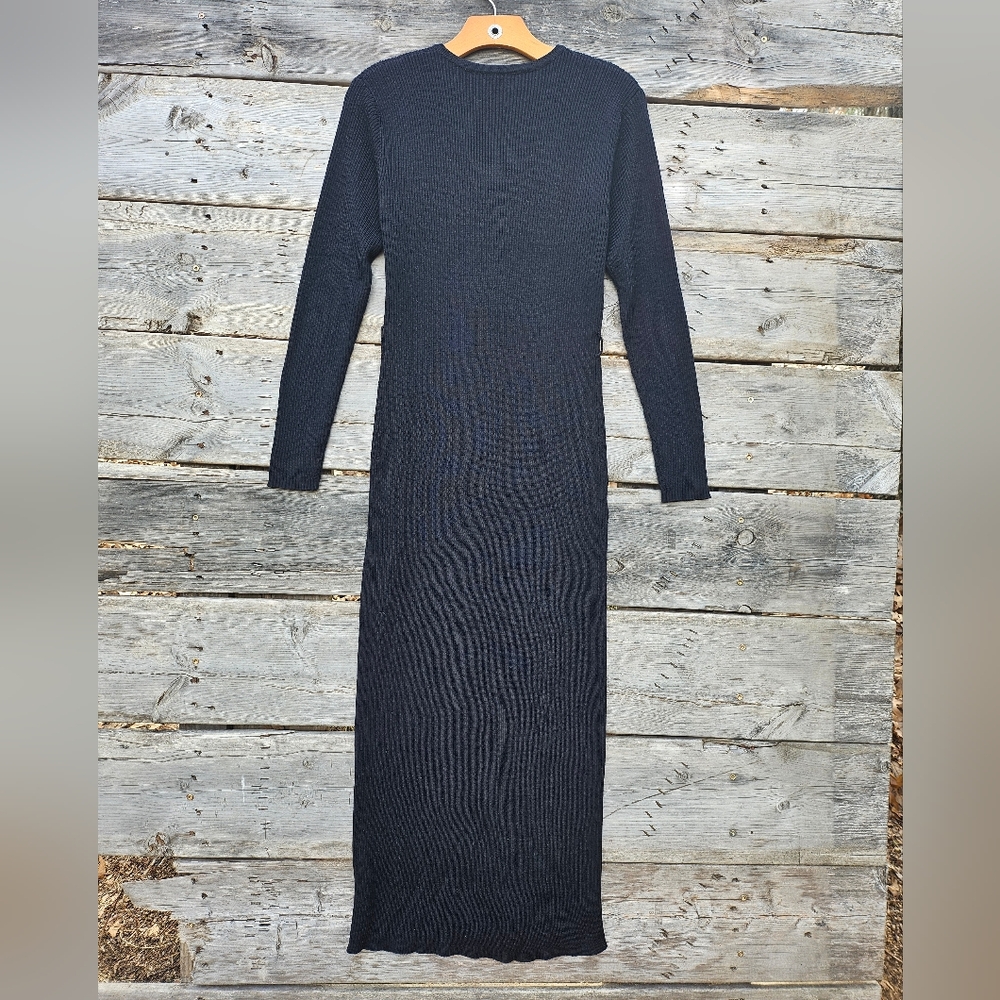RARE Fashion Bug full length black duster. - Picture 3 of 3